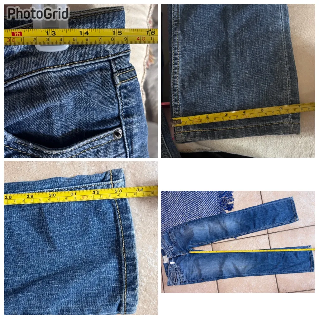 Taverniti So Jeans Denim 28 Women's Sacha Straight Stretch Medium Wash Y2K 2000 Blue - Image 6