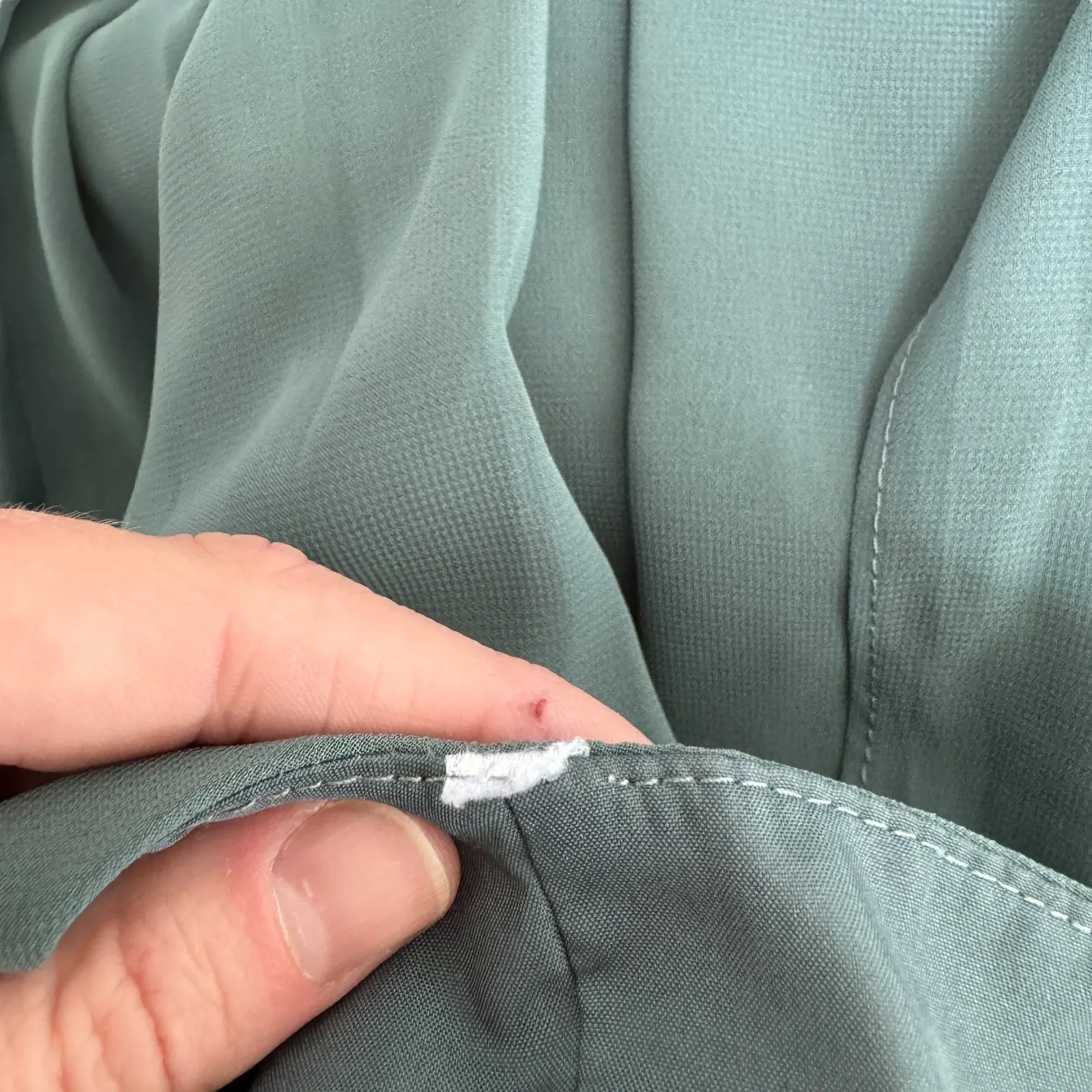 Revelry Valerie Chiffon Bridesmaid Dress Eucalyptus Ruffle Green Size 2 - Image 10