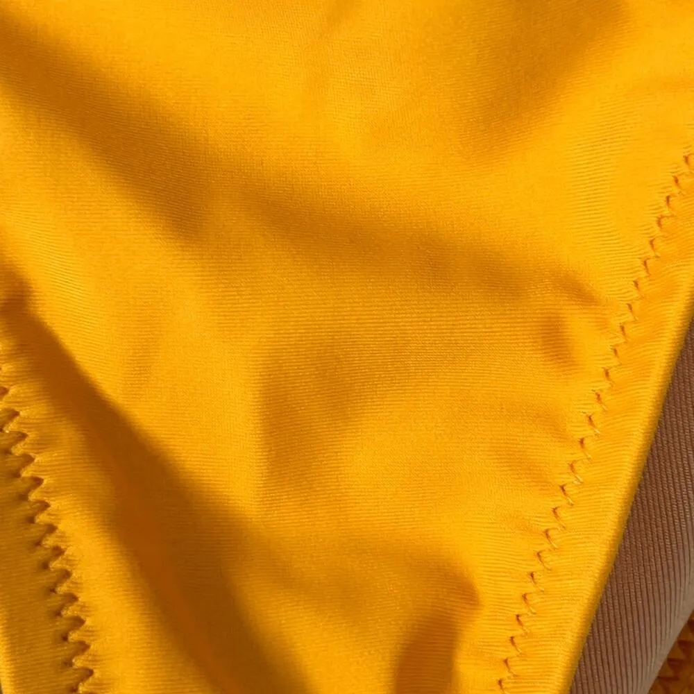 J. Crew NWT Scrunchie Strap Full Coverage Bikini Swim Bottom Brilliant Orange - Image 9