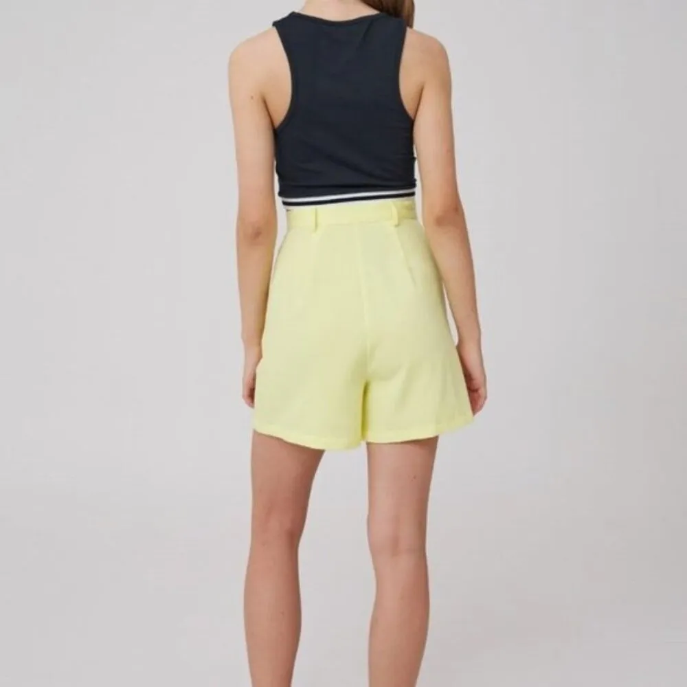 The Fifth Label Brighten High Waist Cargo Short in Lemon Yellow Size Small NWT - Image 4