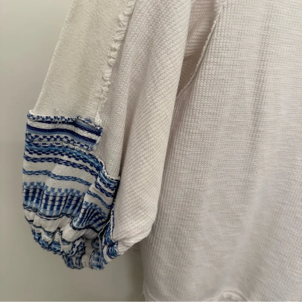 Free People We the Free White Bubble Tee Top - Image 4