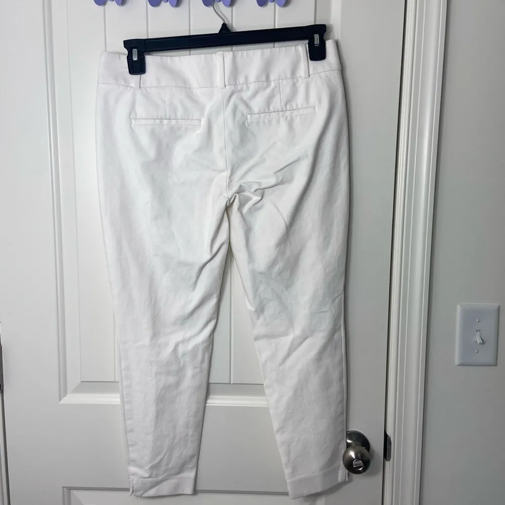 Ann Taylor LOFT women’s solid white Marisa the Riviera pant cropped pants summer - Image 5