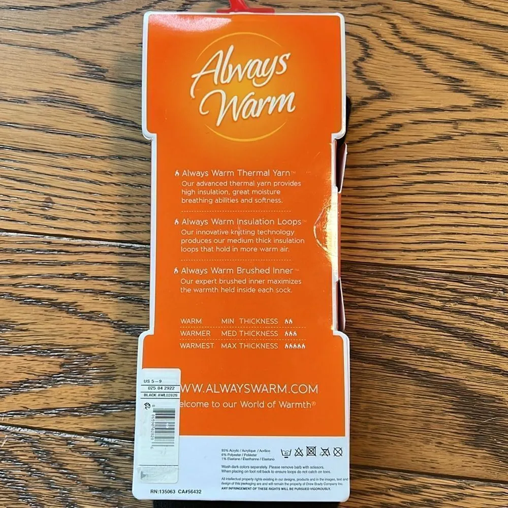 HEAT HOLDERS Thermal Socks‎ Medium Thickness Women's Size 5 - Image 6