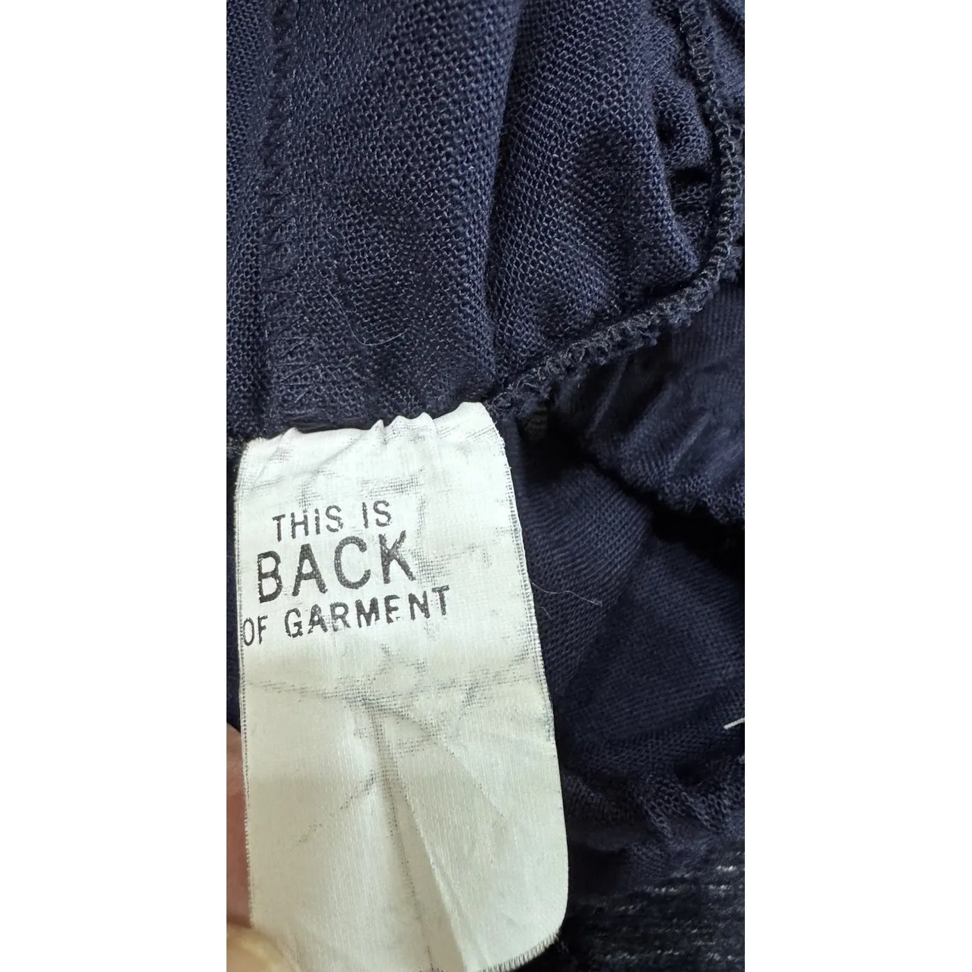 VTG 80s Woolite Navy Blue 12 Elastic Skirt Pencil Knee Length Granny Meet Core - Image 3