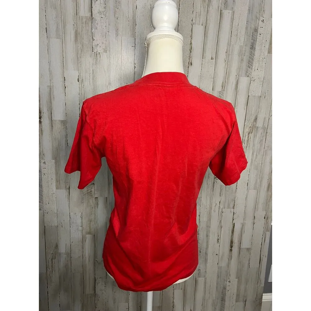 Vintage Indiana University‎ Women's Red Graphic T - Image 3