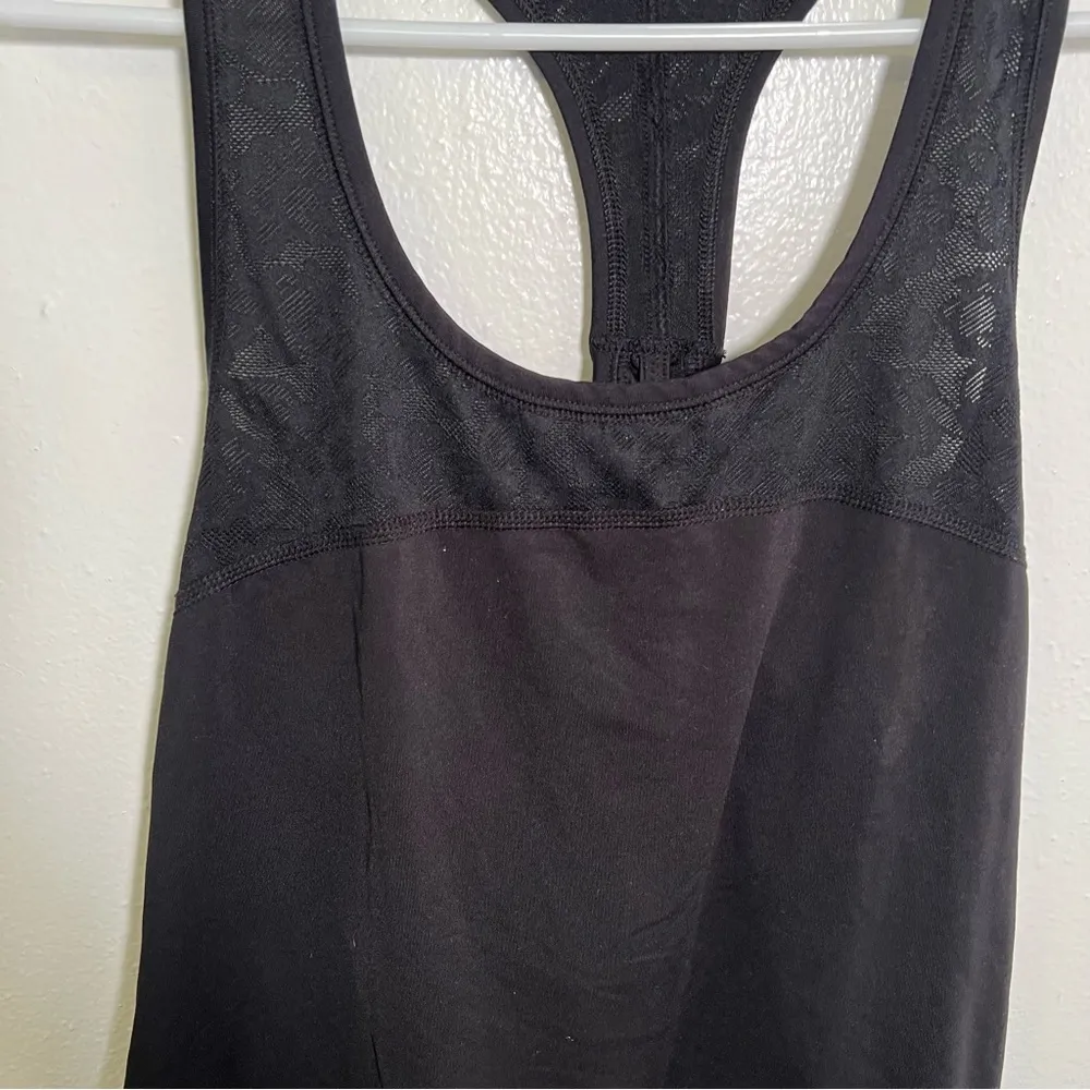 American Eagle Athletic Tank Top Black Racerback Lace - Image 6
