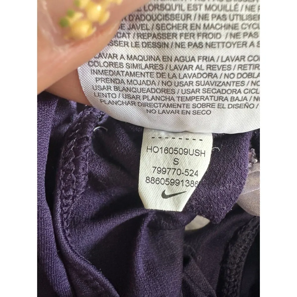 Nike Dri-Fit Women's Purple Brief-Lined 10K Running Runner Athletic Shorts S - Image 6