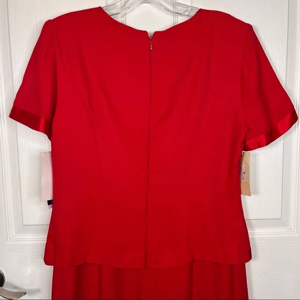 Jessica Howard Red Maxi Dress Sz 12 Vintage Nordstrom NWT - Image 10