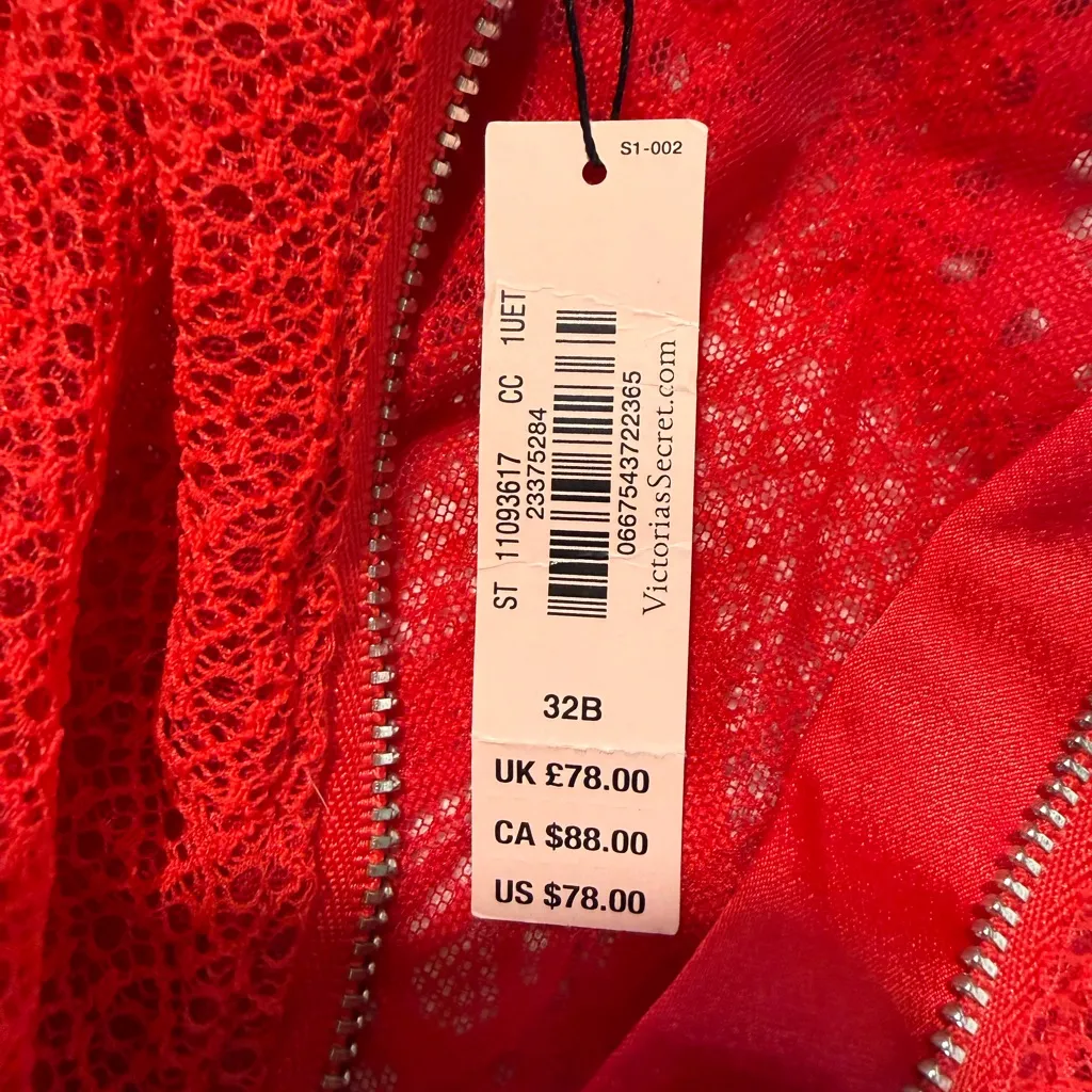 Victoria's Secret Red Lace Bustier Corset - Image 4