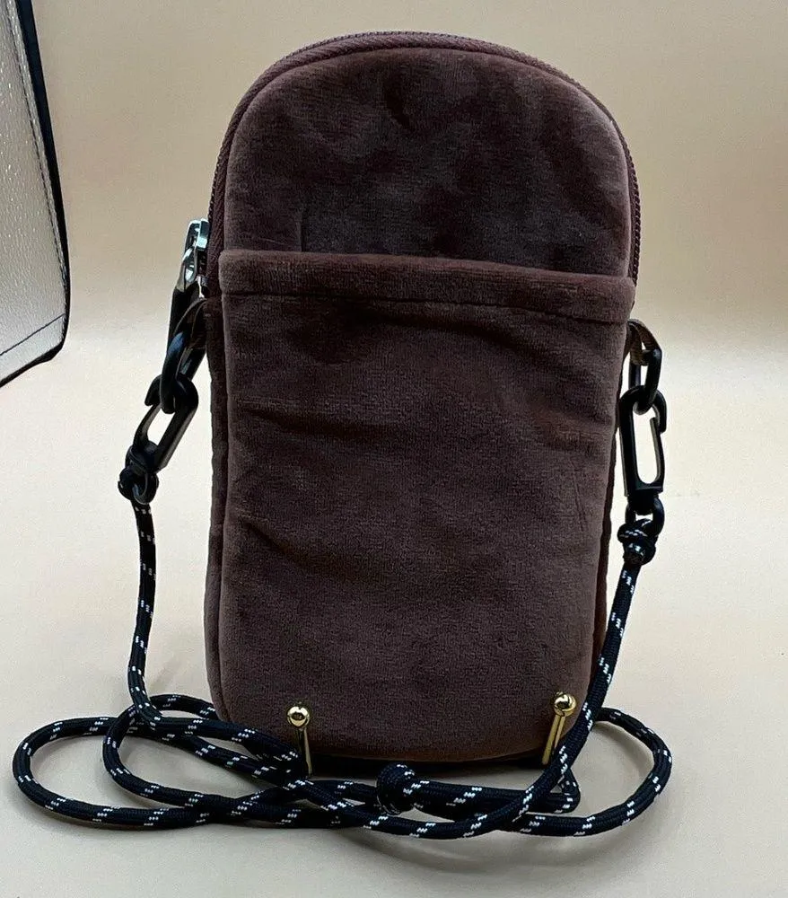 A Rare BT21 Baby Series SHOOKY Character Plush Coin Zip Pouch Wallet lanyard Brown - Image 3