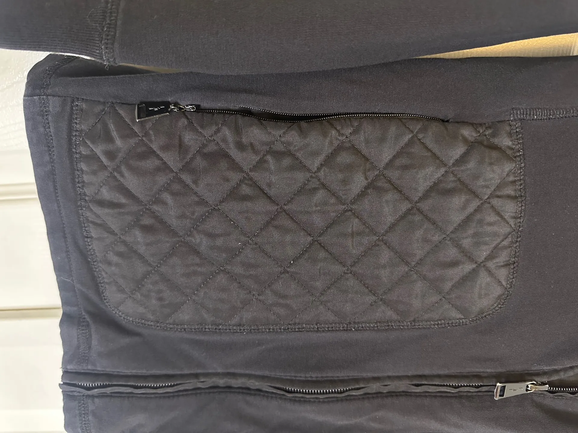 Ralph Lauren Black Athleisure Jacket Quilted Pocket Detail Size XXS - Image 2
