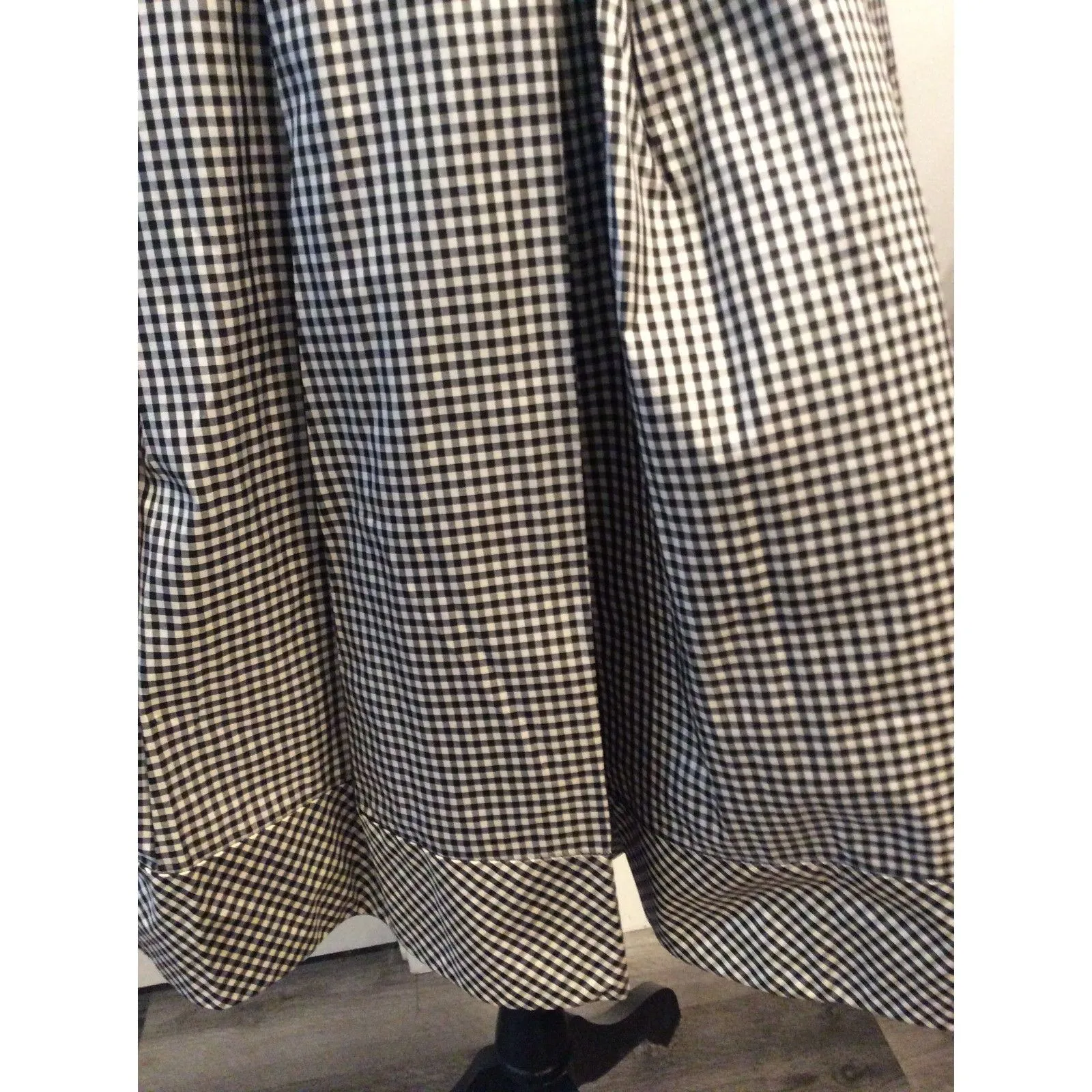 Sportmax Italy Cotton Plaid Skirt VNC Size 2 Black White Pleated - Image 5