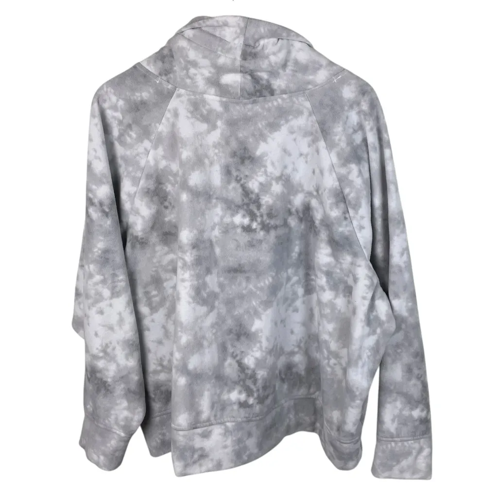 Old Navy Go-Warm Funnel-Neck Cropped Microfleece Sweatshirt Size 3X Cloud Sky - Image 3