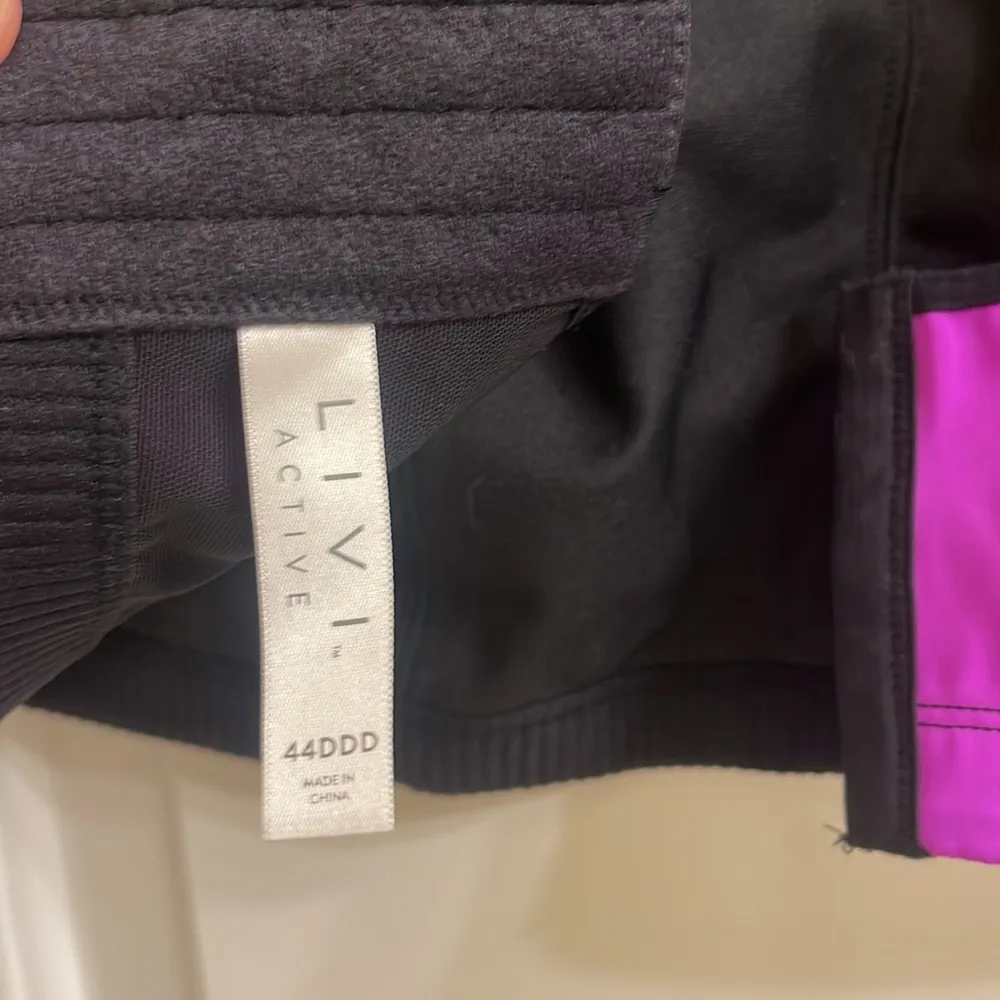 LIVI Convertible No Wire Low Impact Sports Bra NEW Size 44DDD Purple - Image 10