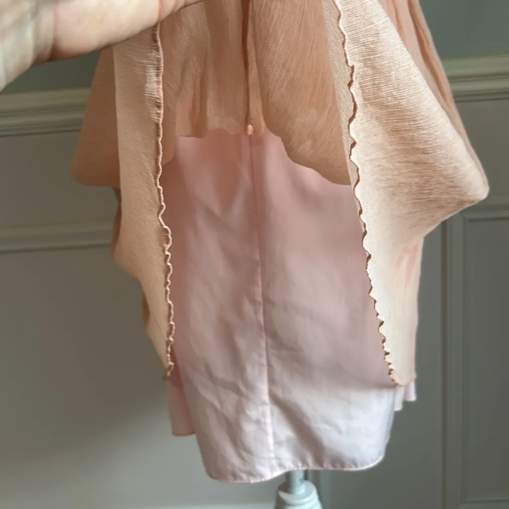 J. Crew  Clara Dress Silk Chiffon Dress Sz 8 Petite Romantic Balletcore Silk - Image 8