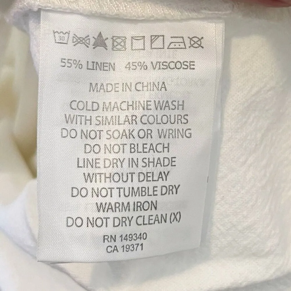 Rolla’s Sailor Linen Playsuit in Vintage White Romper Pockets Women’s Size 10 M - Image 10