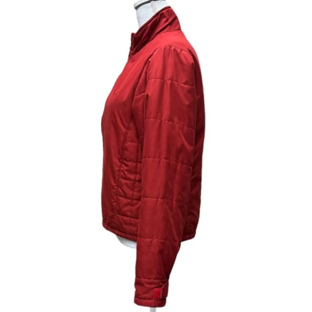 Kavu Red Puffer Jacket Wind Resistent‎ Microfiber Polyester Winter Coat Size M - Image 3