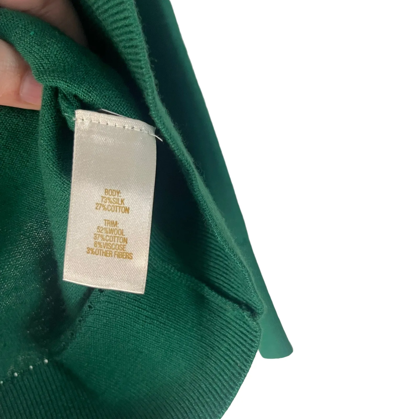 Kate Spade New‎ York Size XS Green Old Money Kelly Green Button Cardigan Sweater - Image 7