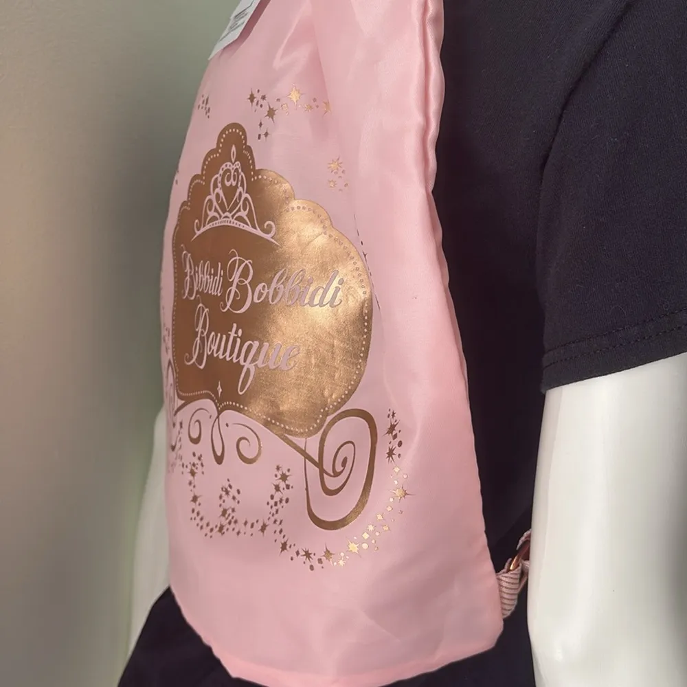 Disney Parks Bibbidi Bobbidi Boutique Bag Drawstring Backpack Pink Princess NEW - Image 5