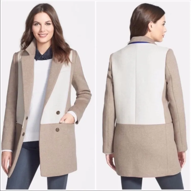 Dawn Levy Lila Capri Color Block Wool Coat - Image 10