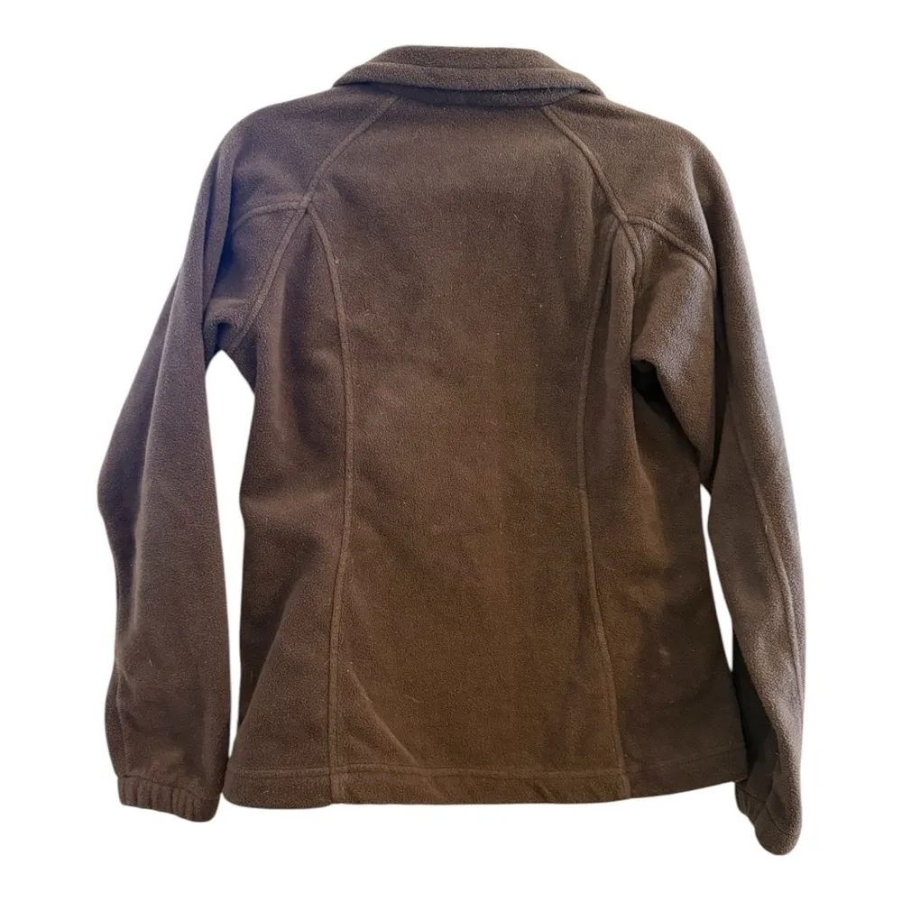 Columbia  Fleece Zip Up Jacket Brown Size Small - Image 3