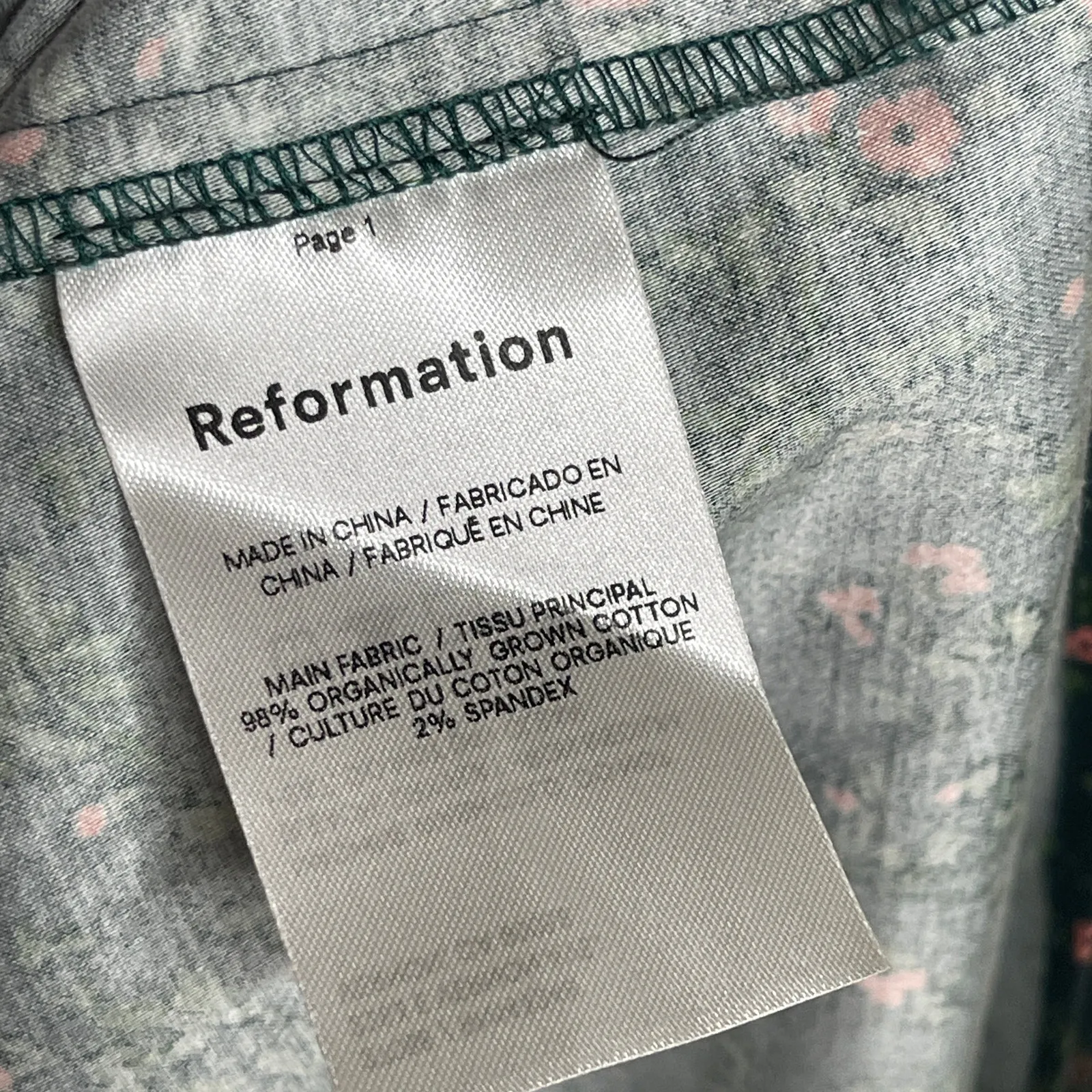 Reformation Fairfield Green Floral Maxi Dress in Coriander Size 2 - Image 8