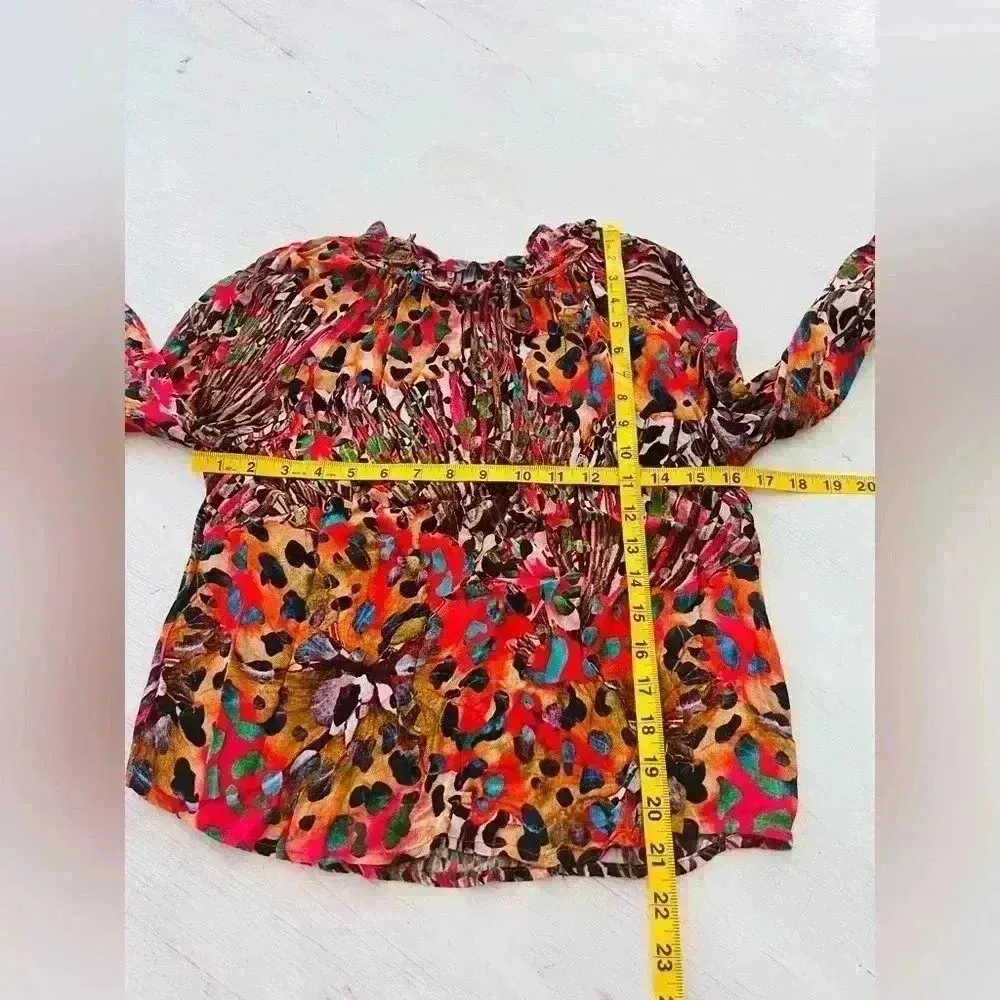 Anthropologie Bl-nk London Annalee Peasant Blouse in Red Size SP NWT $118 - Image 10