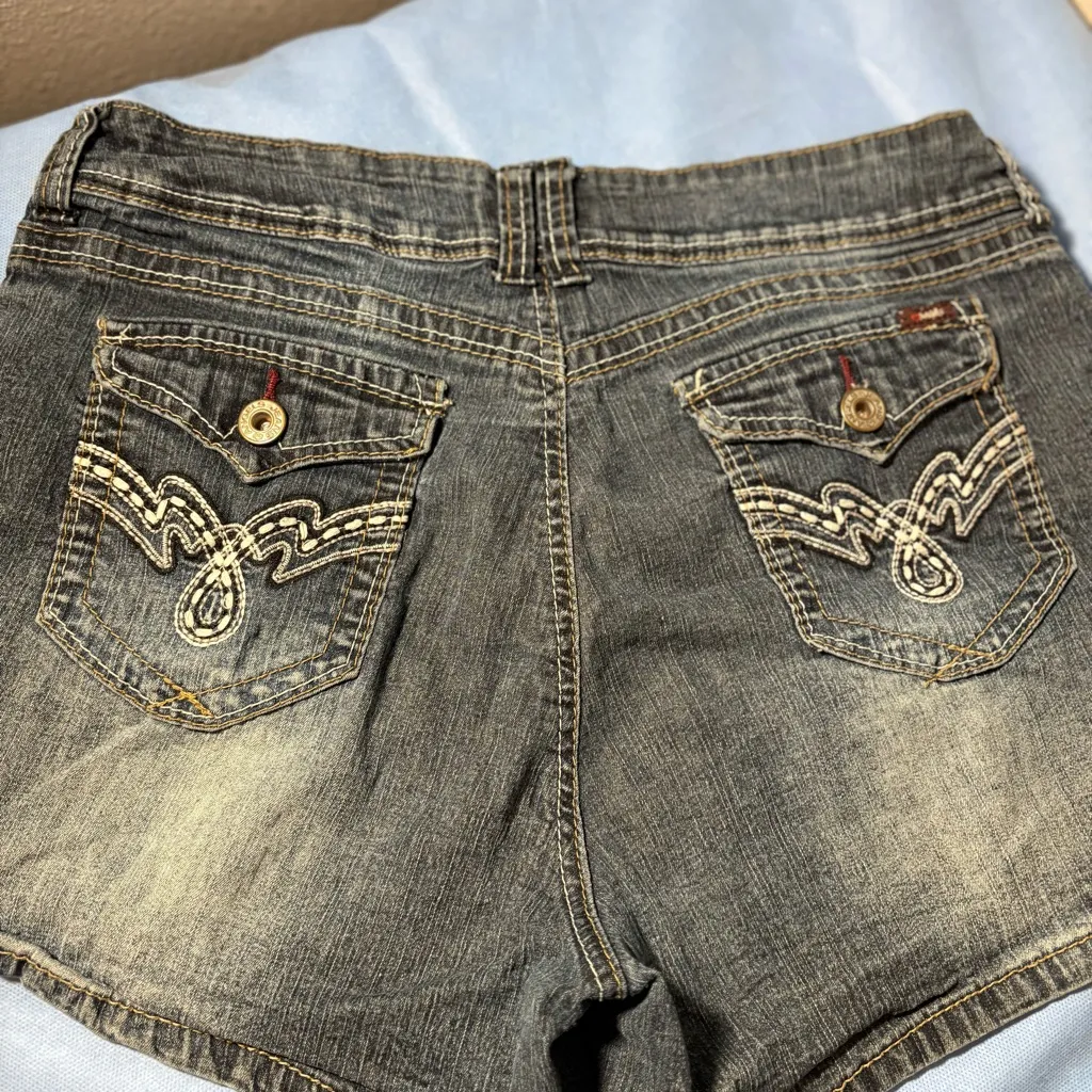 Angels Dark Blue Denim Shorts Size 14 - Image 7
