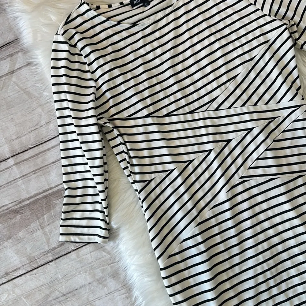 Women 3/4 Sleeve Striped Work Wear Business Cocktail Pencil Dress Size X - Image 4