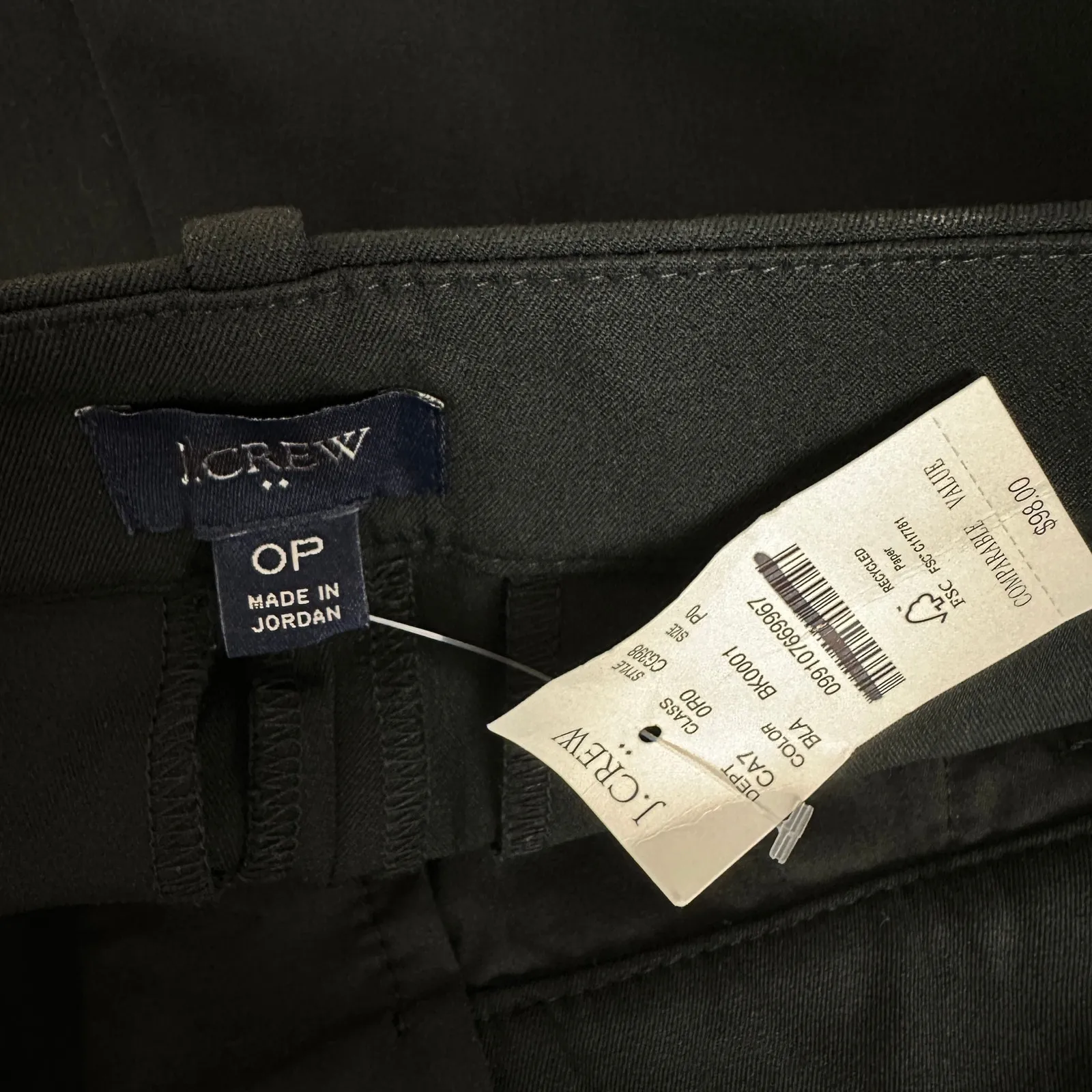 J.Crew Petite Slim Straight Leg Capri Pant Black Classic Cotton Blend US 0P NWT - Image 9