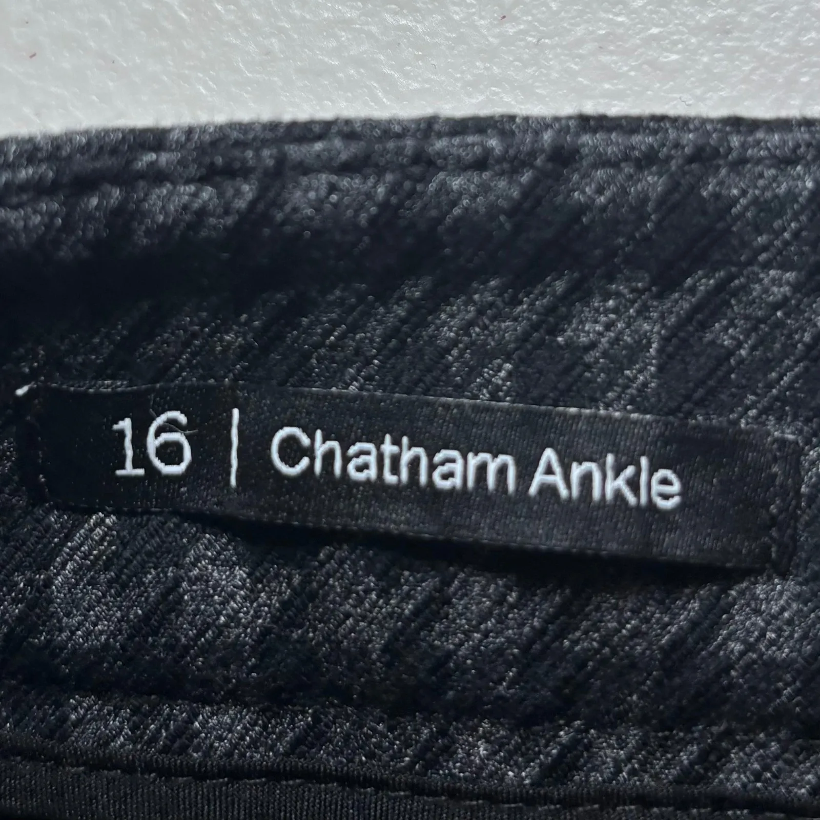 Talbots Gray Houndstooth Chatham Ankle Pants 16‎ Plus Side Zip Cotton Blend - Image 6