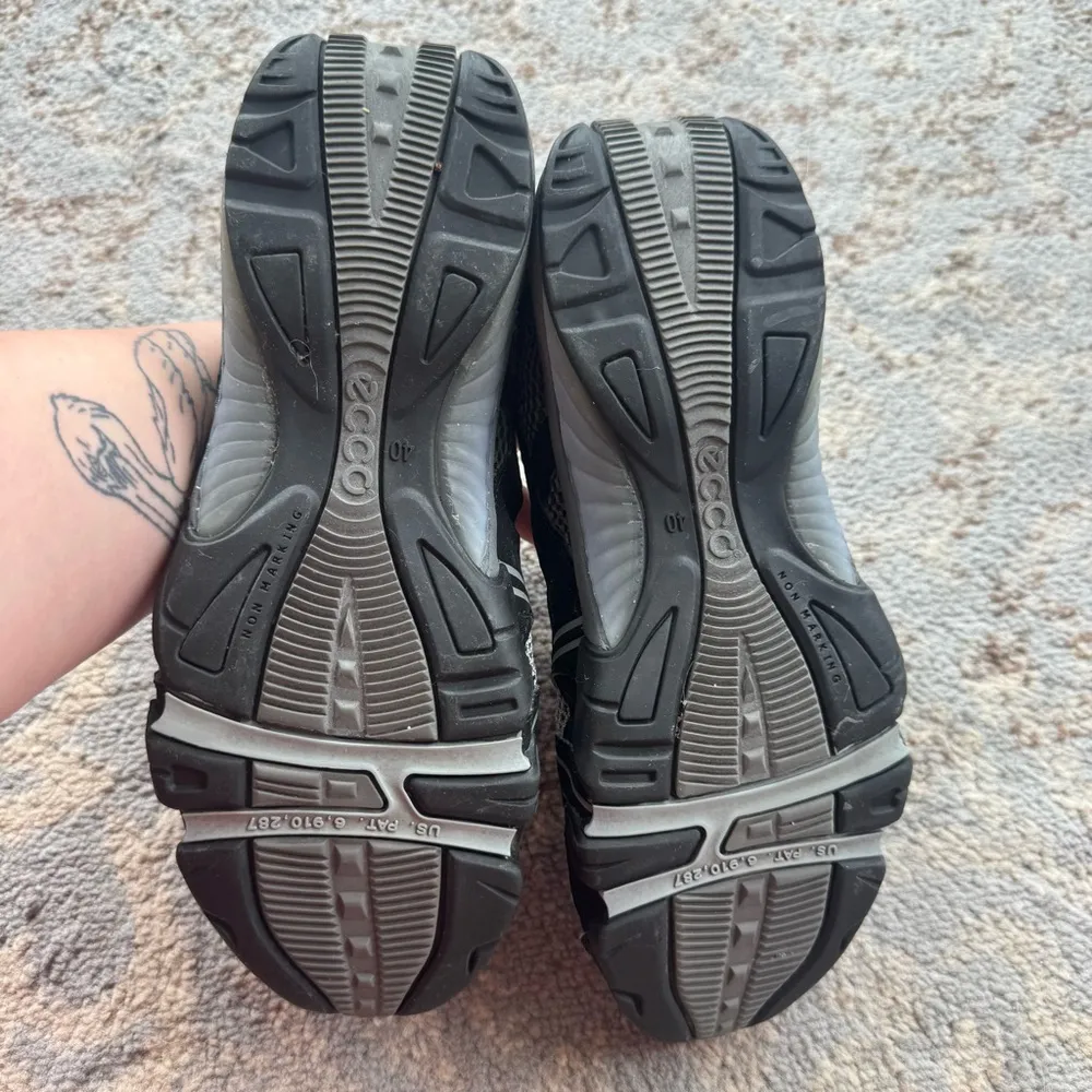 ECCO Receptor Rugged Mesh Trail Running Hiking Shoes Black Gray 9 - Image 4