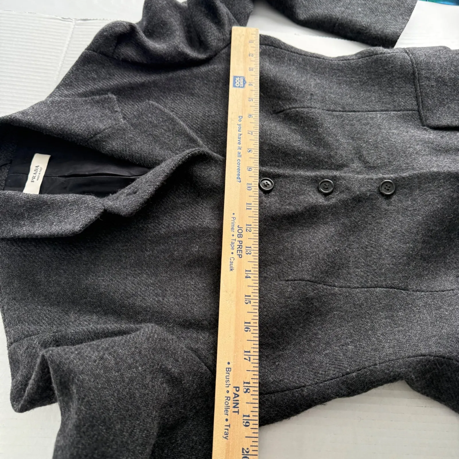 Prada ‎ 100% Virgin Wool Longline Riding Blazer Coat — Size IT 46 (US ~10) - Image 10