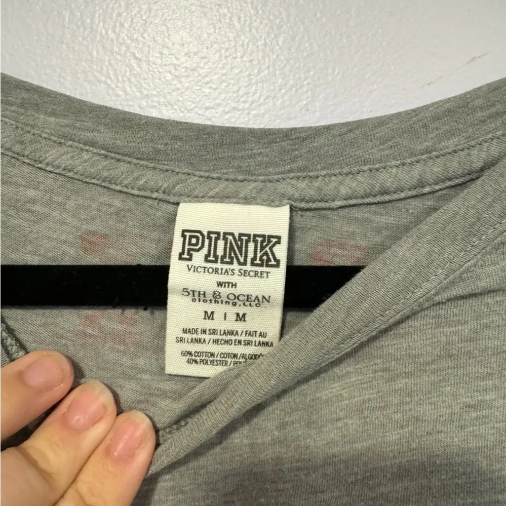 Grey Nebraska sparkle letters VS Pink campus shirt - Image 2