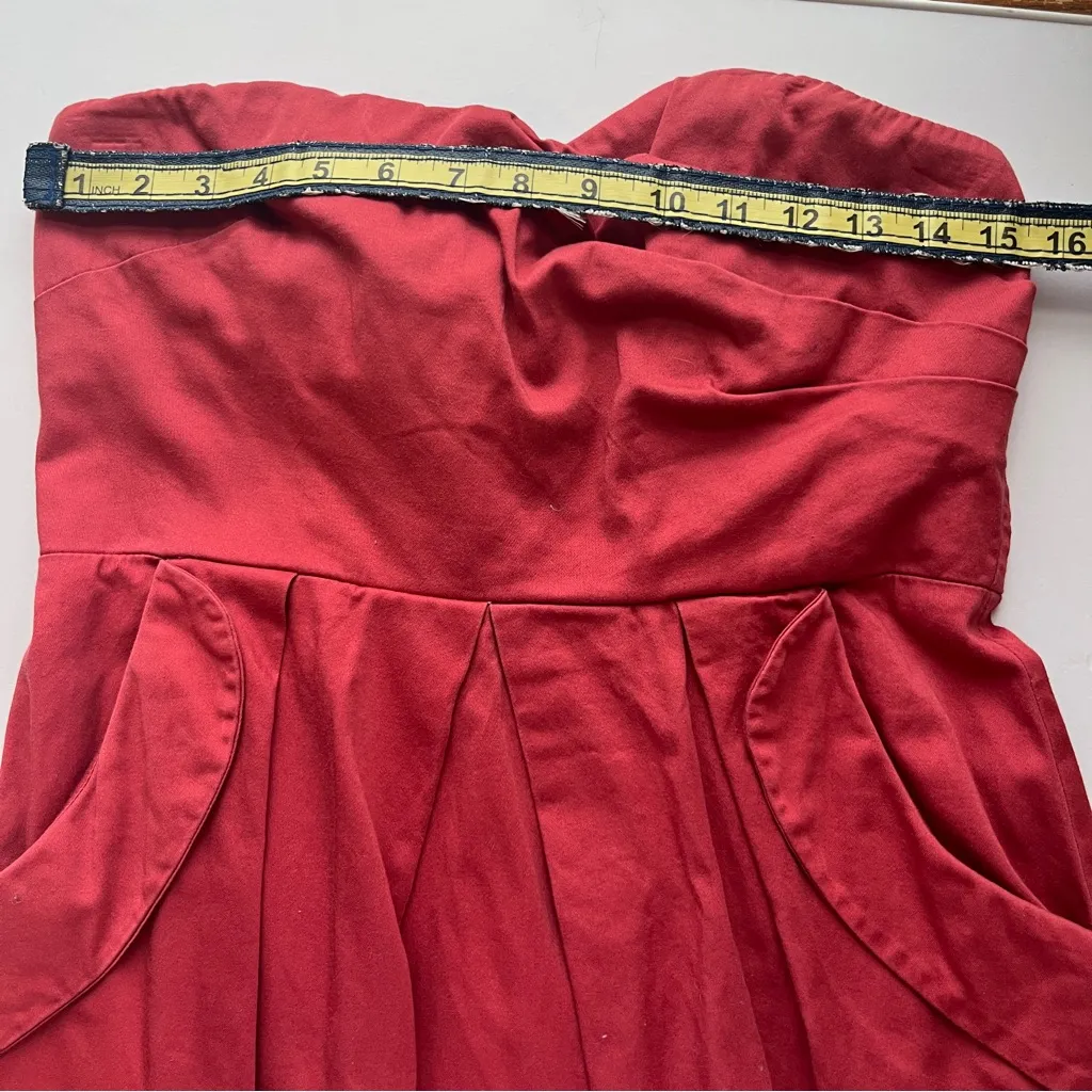 A Byer Elegant Strapless Orange Dress - Image 6