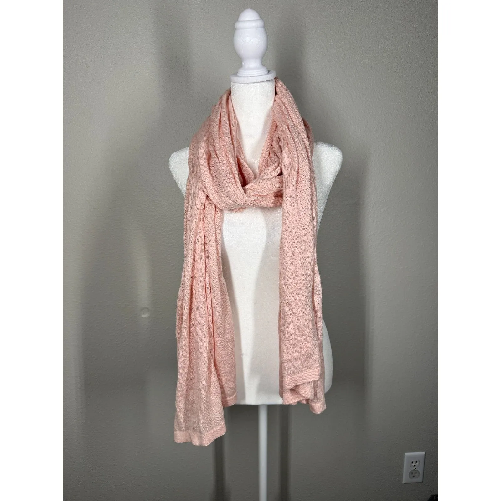 Anntarah Womens Pink Organic Cotton Scarf OS Sarong Natural Sustainable - Image 2