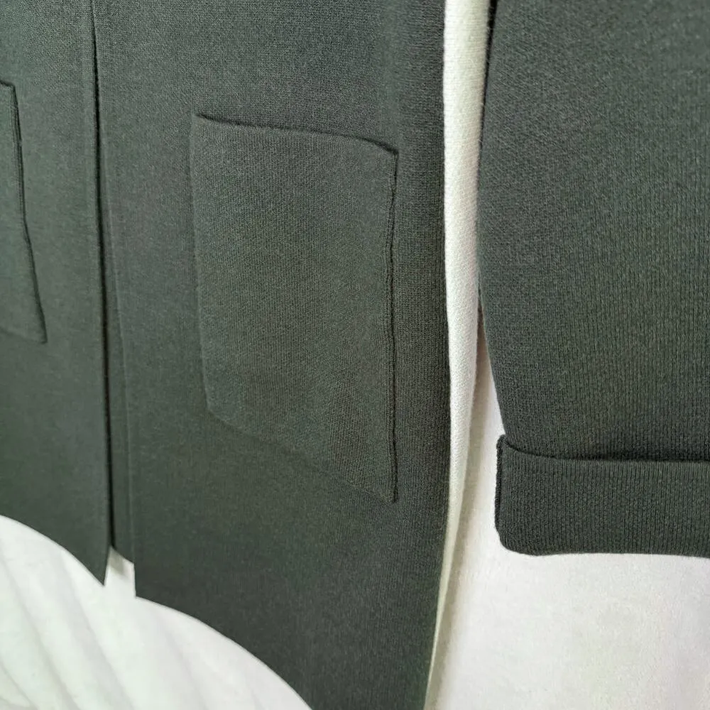 Anthropologie MOTH Long Sleeve Open Cardigan Sweater Green Small Cozy Coatigan - Image 4