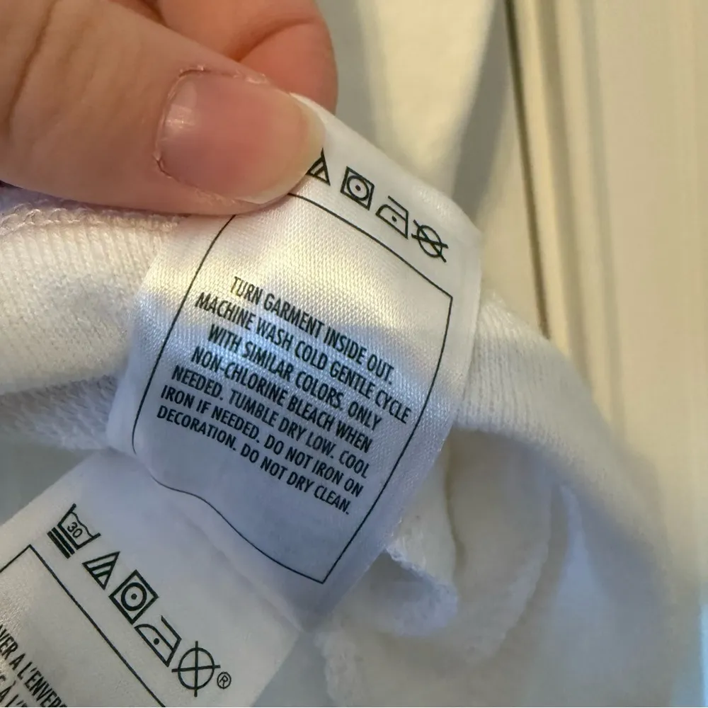 Disney Parks Kisses from Minnie Lace Up White Embroidered Hoodie Size XL - Image 10