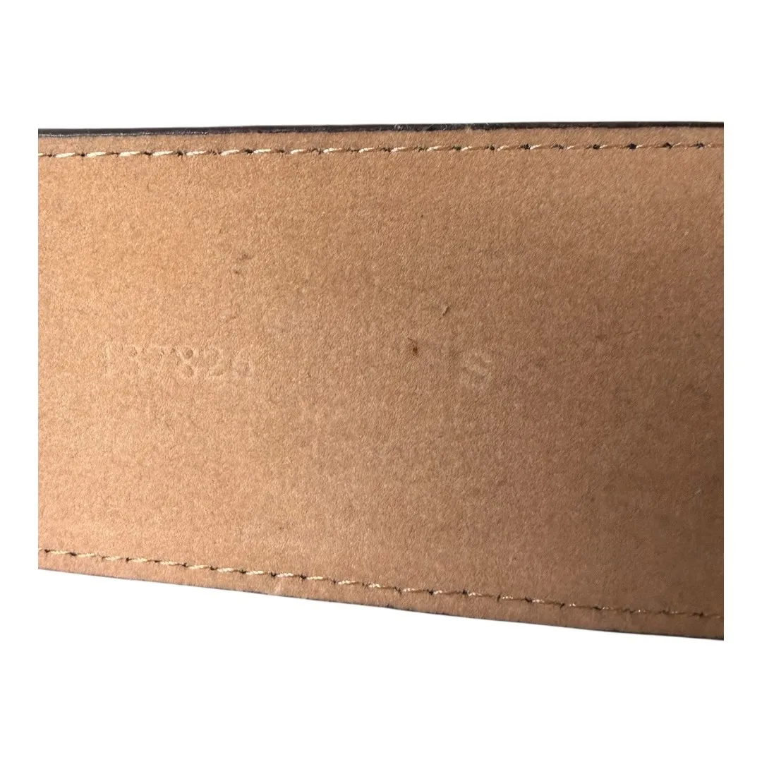 Ann Taylor Genuine Leather Wide Belt Gold Textured Double Ring Buckle Women - Image 5