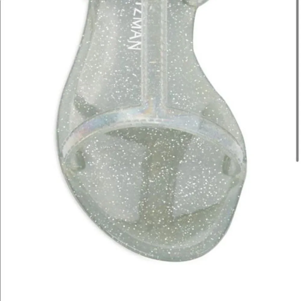 NWOB Stuart Weitzman Clear Sparkle Millie Jelly Sparkle Flat Sandals Sz 7 - Image 10