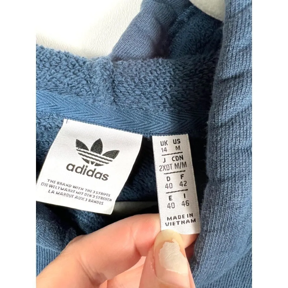 Adidas blue cropped‎ hoodie - Image 5