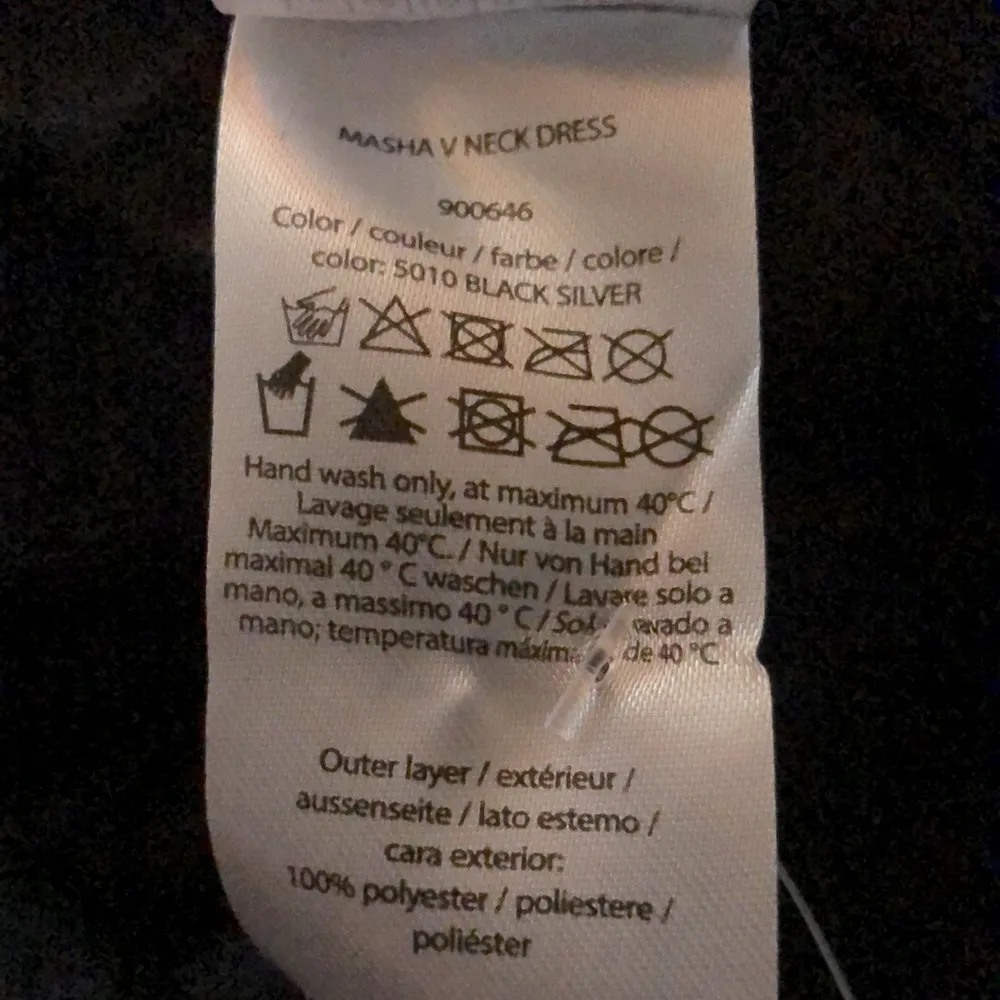 ROTATE Birger Christensen Masha V-Neck Black Silver Sequin Dress Paillette sz M - Image 6