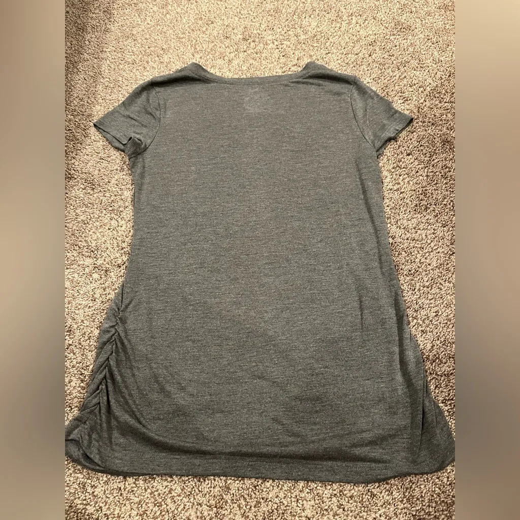 Gray Athletic Works V-Neck T-shirt - Image 2