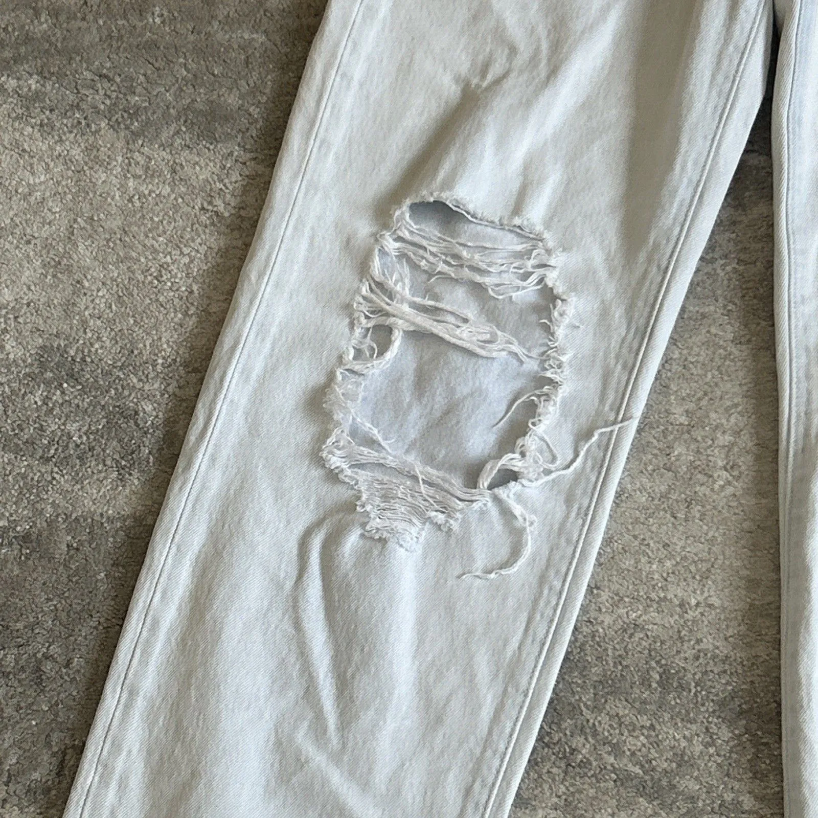 We Wore What Jeans Womens 25 Straight Leg Distressed Light Wash Weworewhat - Image 2