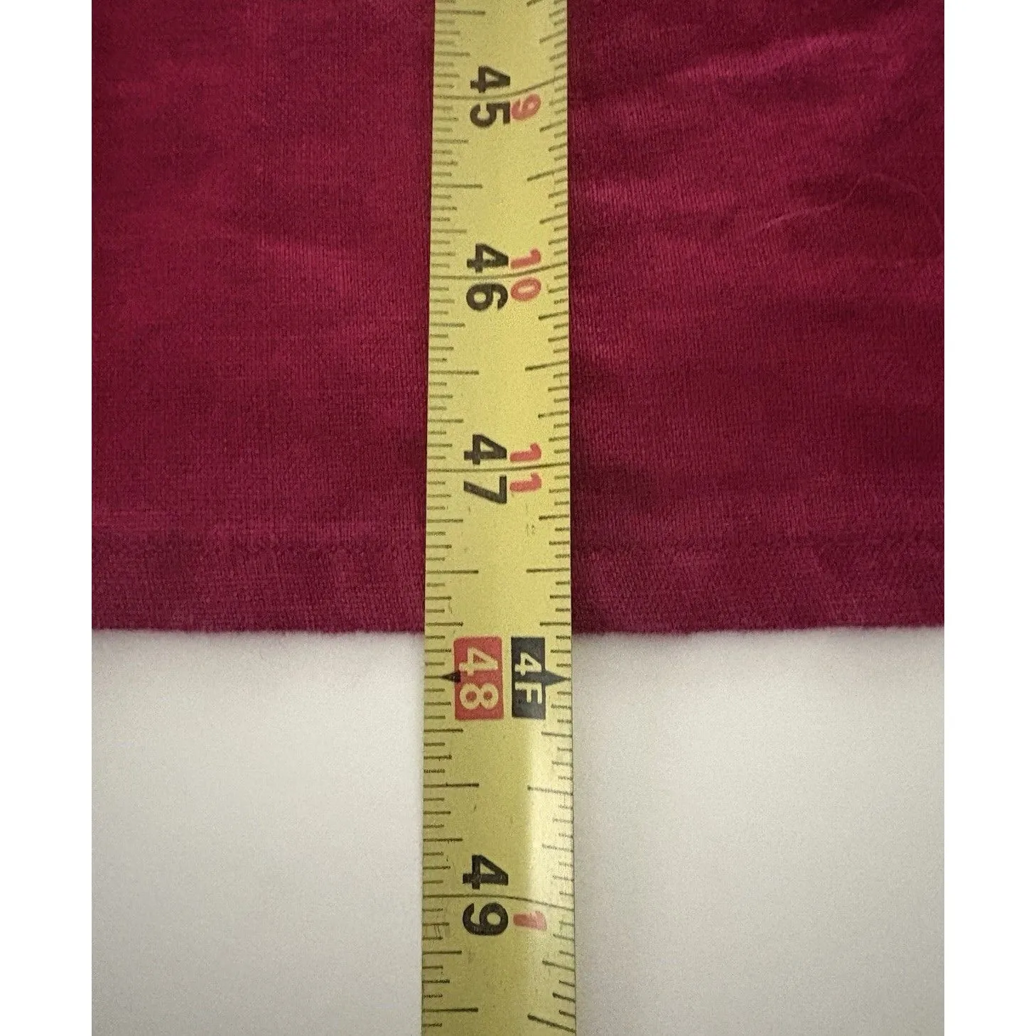 Eddie Bauer Linen Dress Size 16 Cranberry Maxi Empire Waist Modest Office - Image 8