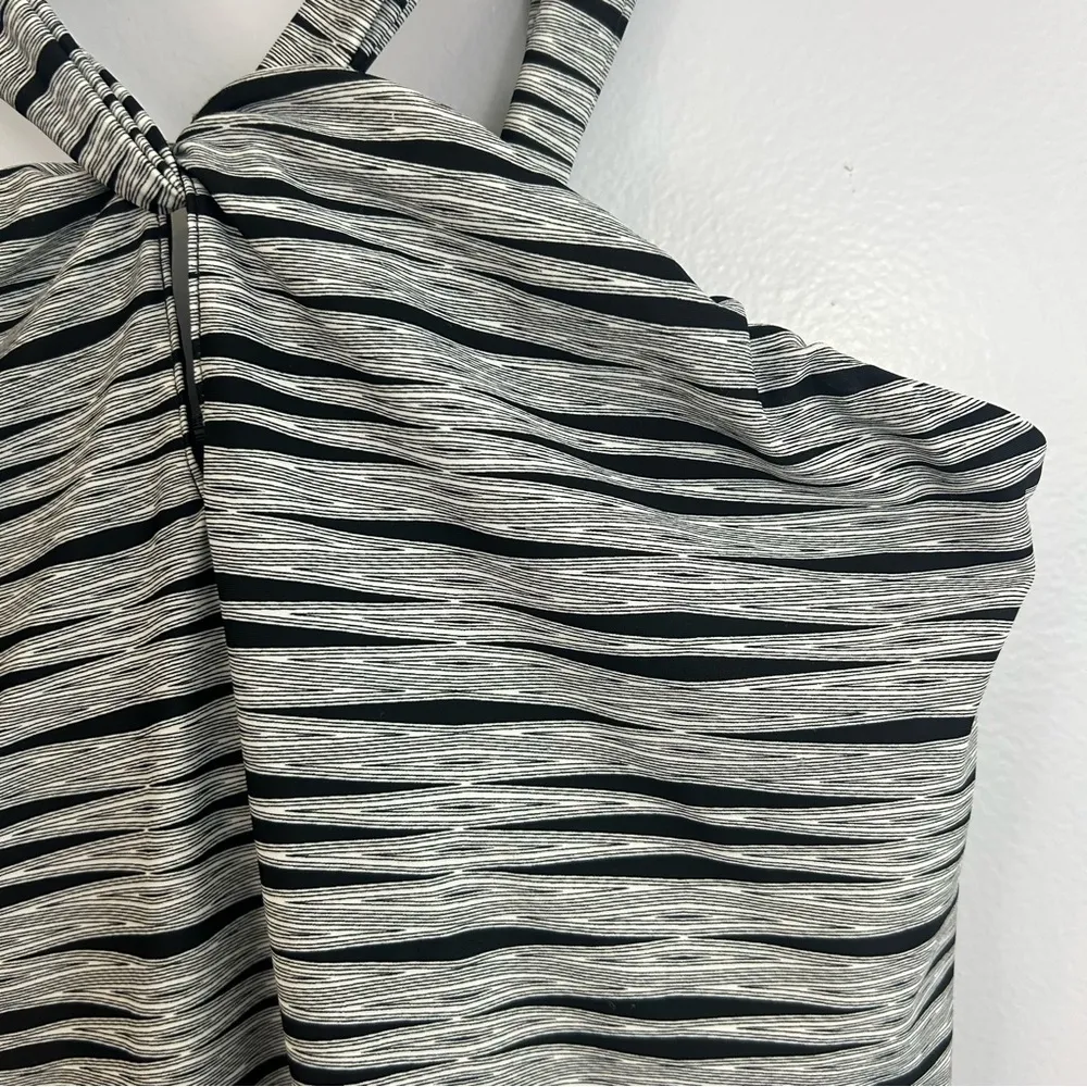 Athleta  Kiki Printed Swim Halter Striped Dress Size Medium - Image 7