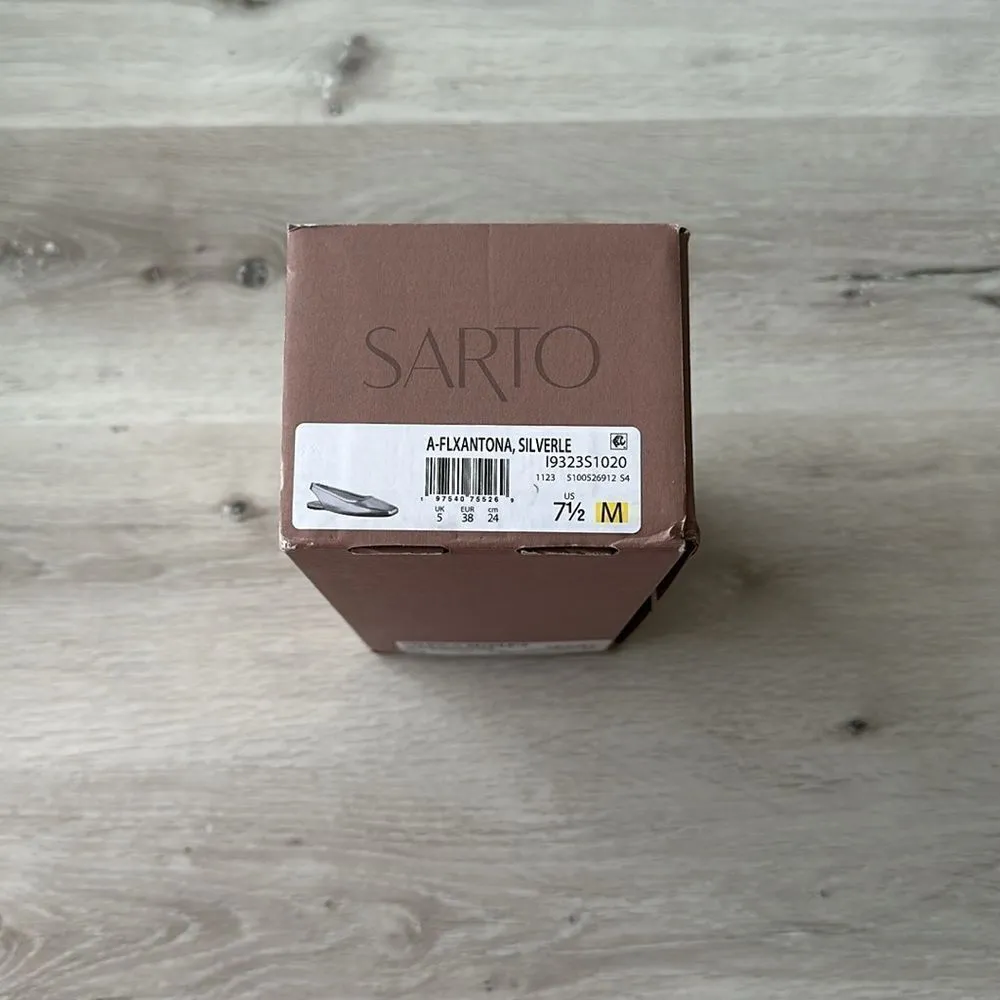 Franco Sarto Flexa Antona Flat Slingbacks Silver 7.5 NWT IN BOX - Image 6