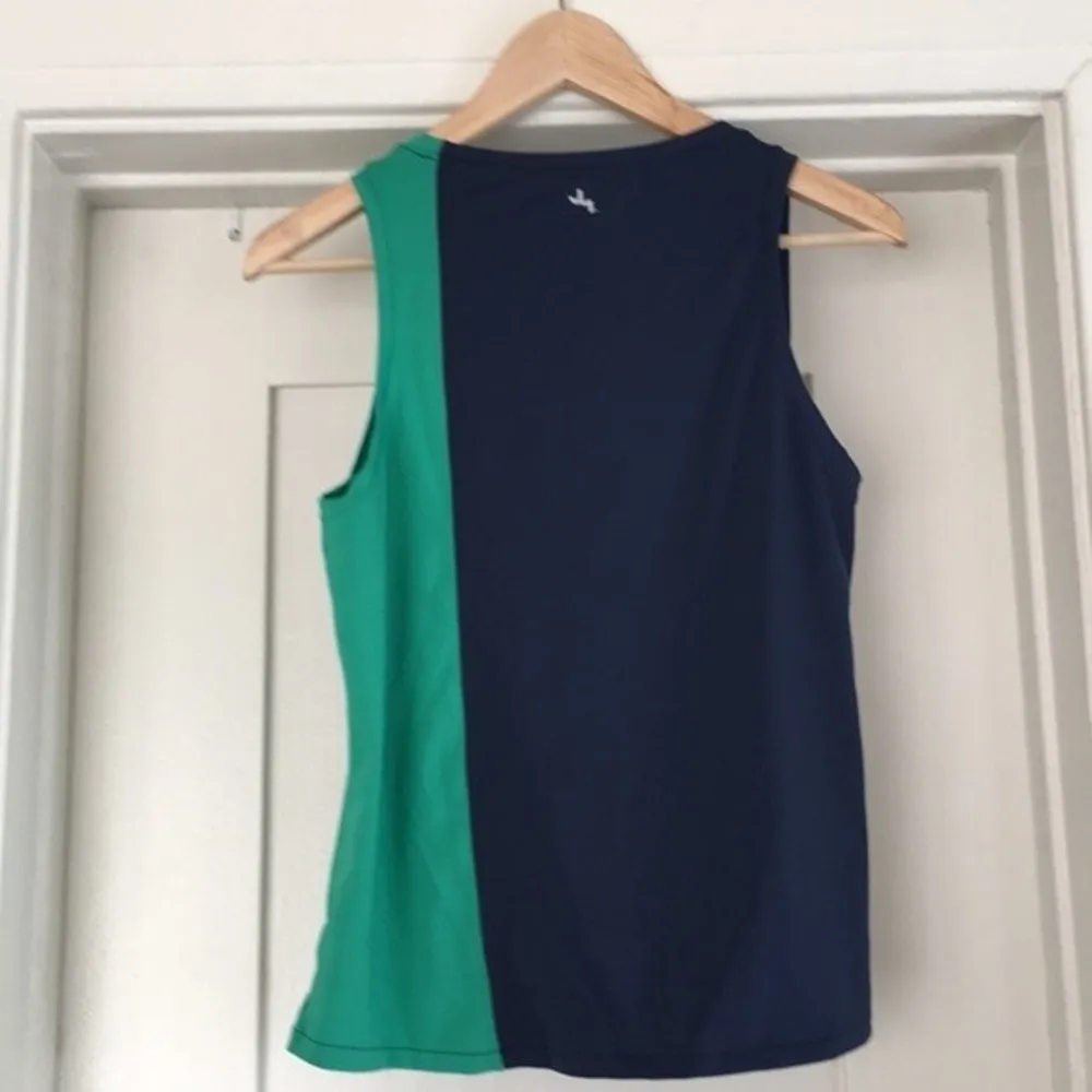 JoyLab workout exercise athletic tank top shirt navy green womens size small - Image 3
