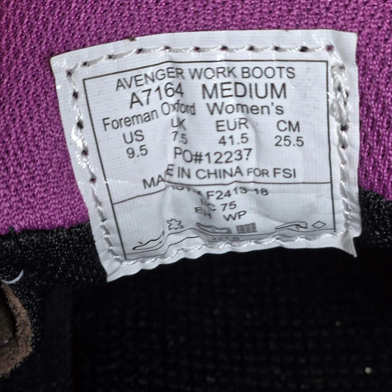 AVENGER Work Boots Women Brown Leather Steel Toe‎ EH Rated Safety Shoes 9.5 NWT - Image 11