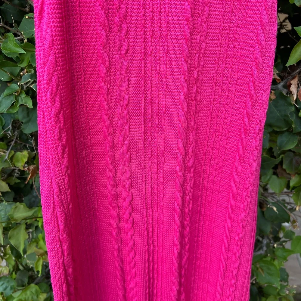 NWT Zara Pink Sleeveless High Neck Cable Knit
Midi Dress 5039/322/630 Size M New - Image 10